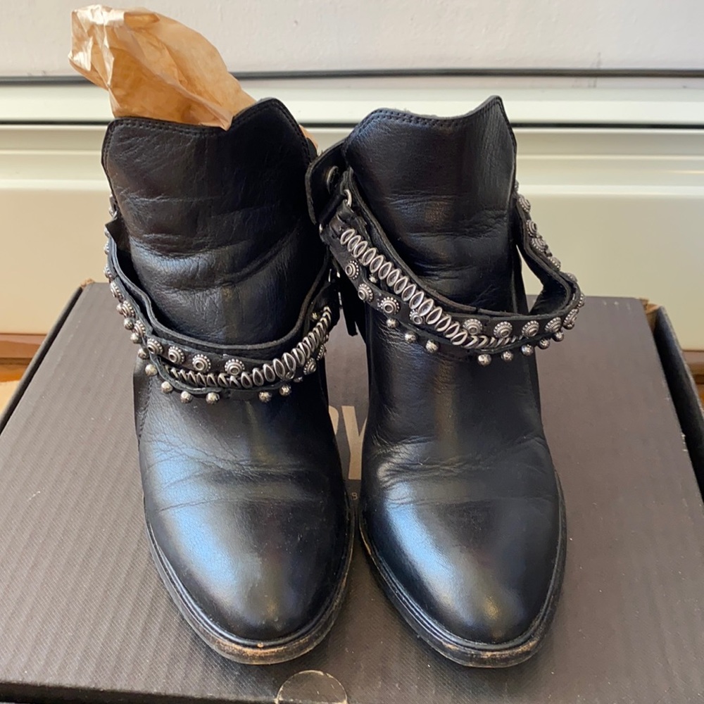 Zip Up And Wrap Around Buckle Booties - image 1